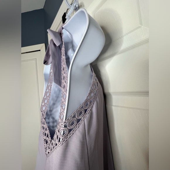 Lulus Any Sway, Shape, or Form XS Lilac Purple Lace Halter Flowy Dress Short - Picture 15 of 16